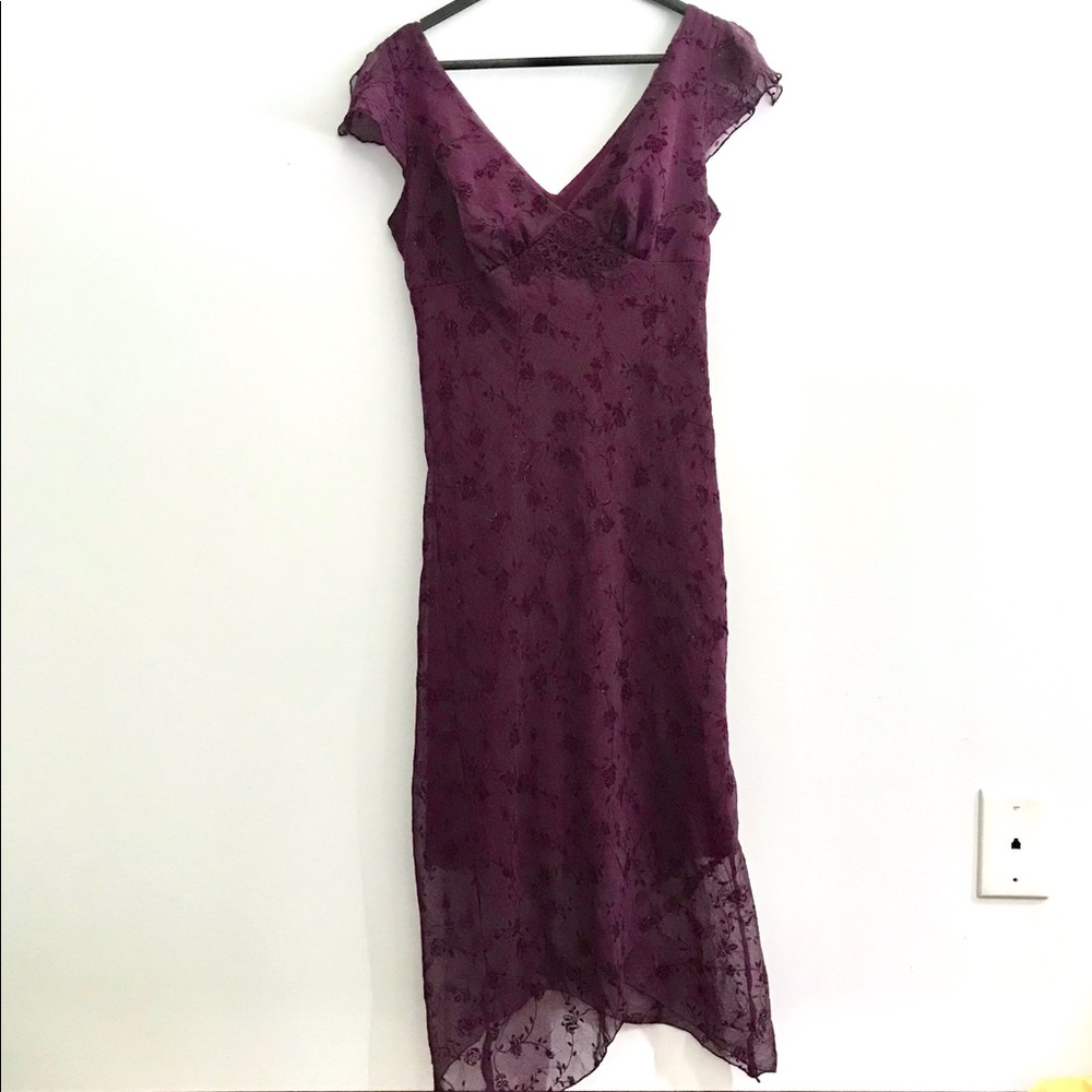 Asymmetric flounce floral Dress